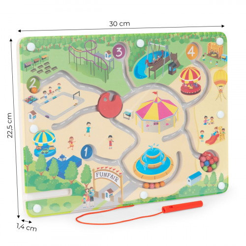 Magnetický Montessori labyrint – drevená hra pre deti
