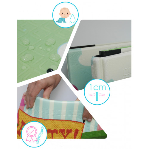 Skladacia penová podložka obojstranná, 200x150x1 cm - Plaster