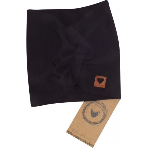 Z&Z Stylová bavlnená Čelenka / Turban, čierna, vel. 68/80