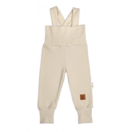 Rastúce legíny s trakmi, rebrované so širokým pásom - béžové