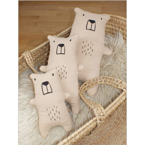 Maznáčik, dekoracia pre bábätká Z&Z Maxi Bear 46 cm, kávová