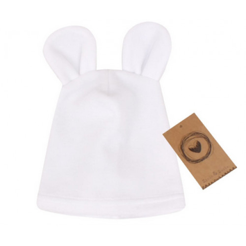Z & Z Velúrová, semišková čiapočka s uškami Tedd, biela, veľ. 80/86