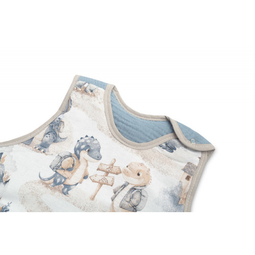 Spací vak mušelín, bavlna, Dráčik, 80x50cm, M - jeans