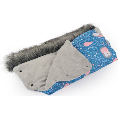 Zimný rukávník s kožušinou, horčicový, Baby Nellys