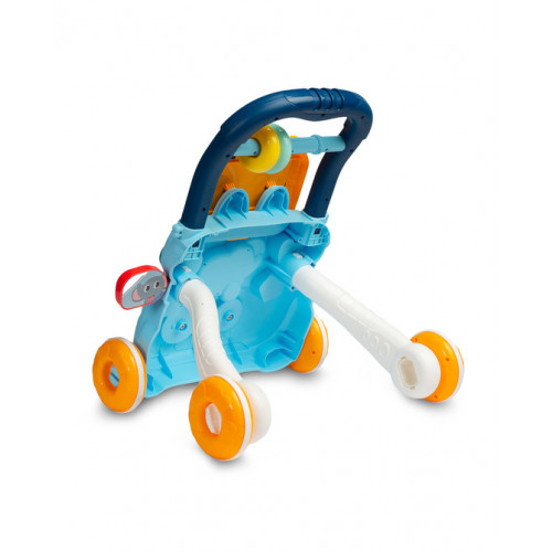 Detské interaktívne chodítko, stolček s príslušenstvom Zoo, modré