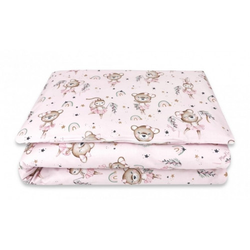 Obliečky do postieľky, bavlna, 2D sada, Little Balerina - ružová