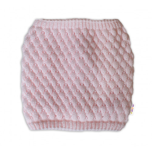BABY NELLYS Pletený nákrčník / komínok - ružový