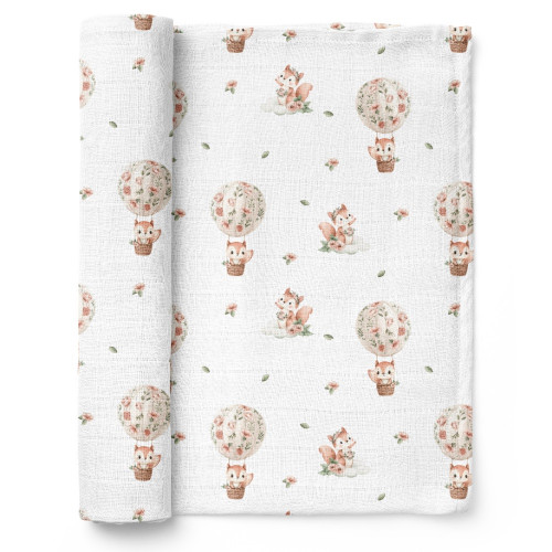 Bambusová plienka 75x75cm, lux, Veveričky
