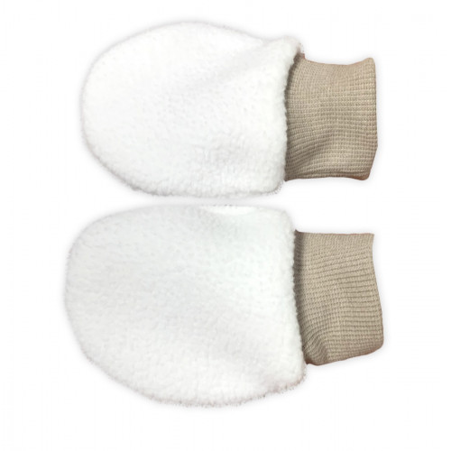 Bavlnený oteplený overálok s kapucňou, rukavičky, topánky, 3D sada Nature - taupe, vel. 74