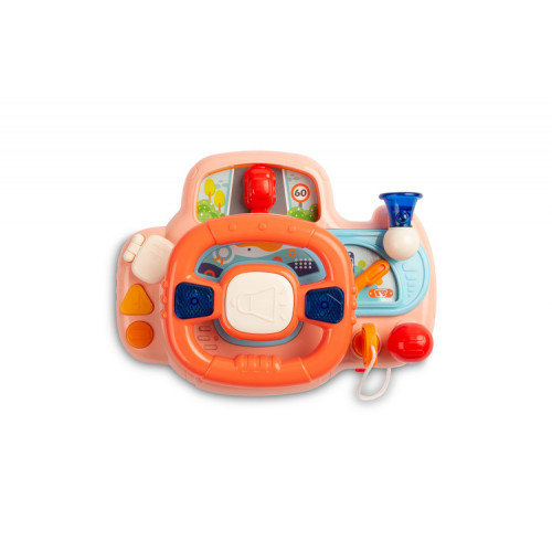 Interaktívna hračka so zvukom, volant - růžový