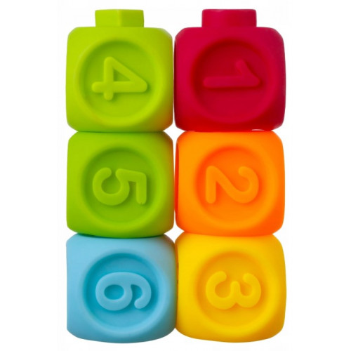 Vzdelávacie, edukačné farebné kocky - 6ks