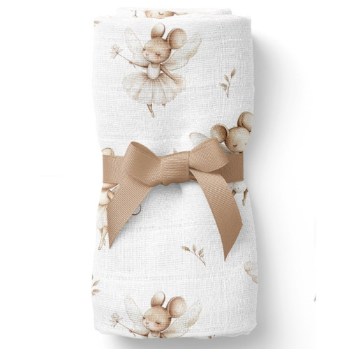 Luxusná osuška, plienka 110x110cm, bambusová, Myšky