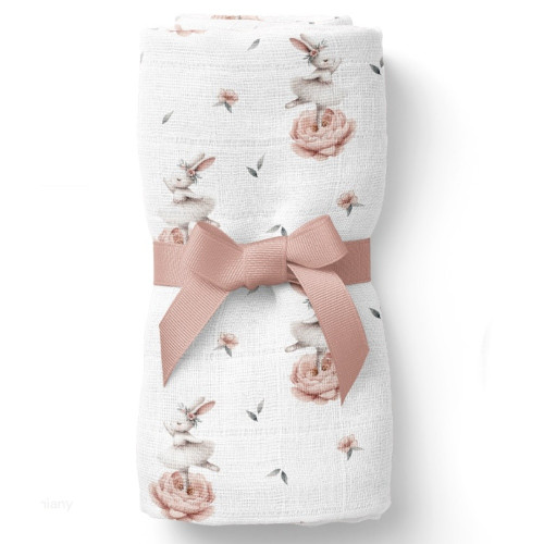 Luxusná osuška, plienka 110x110cm, bambusová, Zajačikovia