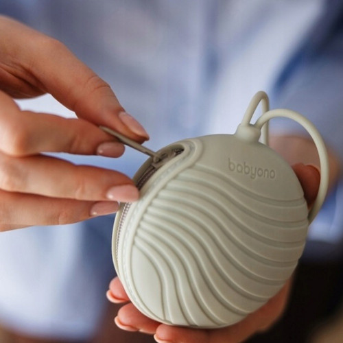 Silikónové puzdro na 2 cumlíky - zelená