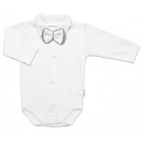 5-dielna pletená sada Baby Nellys, Boy, body, nohavice, sveter, čiapka, motýlik - šedá,68