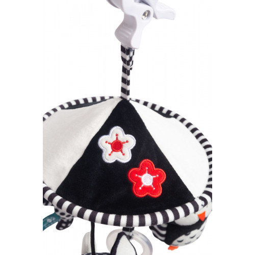 Kolotoč do kočíka black&white - Líška