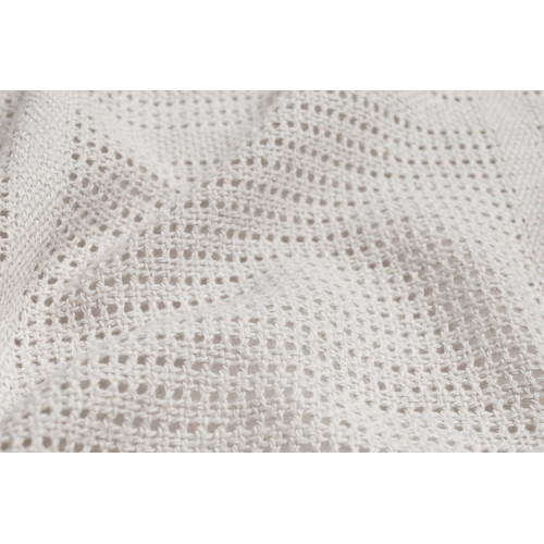 Jemná ažurková bavlnená dečka 110x70 - šedá