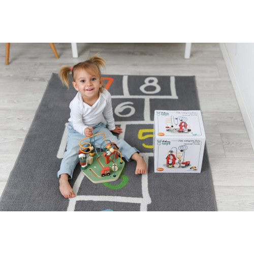 Edukačná drevená presúvačka s labyrintom Farma