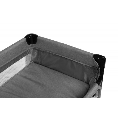 Cestovná postieľka so sťahovacou bočnícou, ESTI - grafit