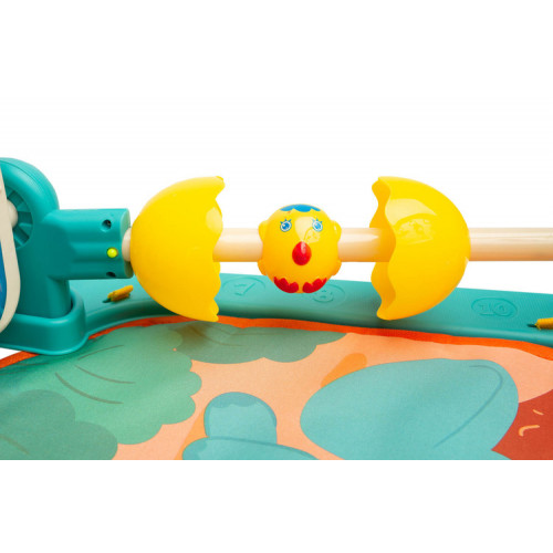 Vzdelávacia edukačná hracia podložka so zvukmi ZOO - tyrkysová