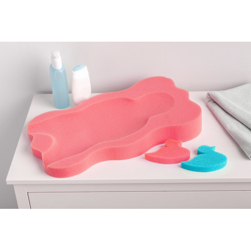 Matračka - huba na kúpanie bábätiek Maxi - ružová