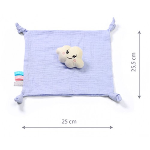 Prítulníček, maznáčik, mušelín, Blinky Cloud, 25 x 25,5 cm