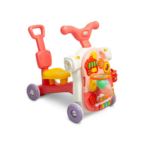 Multifunkčné chodítko 5v1 - ružové