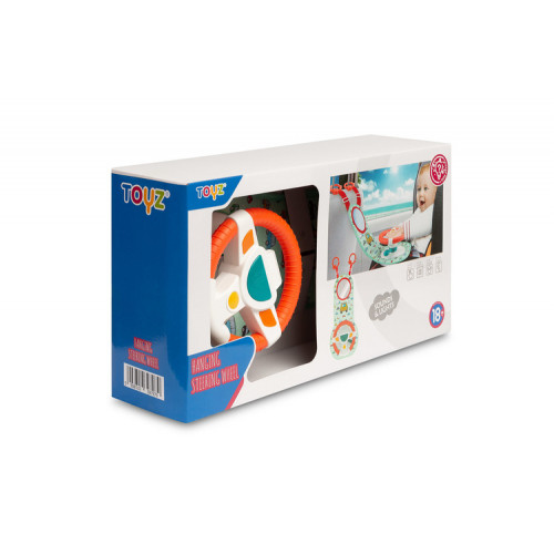 Závesná edukačná hračka s volantom - zelená, oranžová