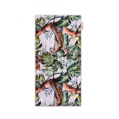 Baby Nellys Bambusová plienka Lux - Gepard, 75 x 75 cm, zelená, biela