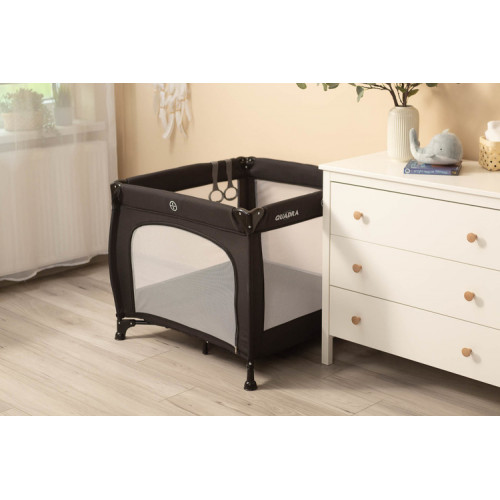 Detská skladacia ohrádka Quadra - čierná