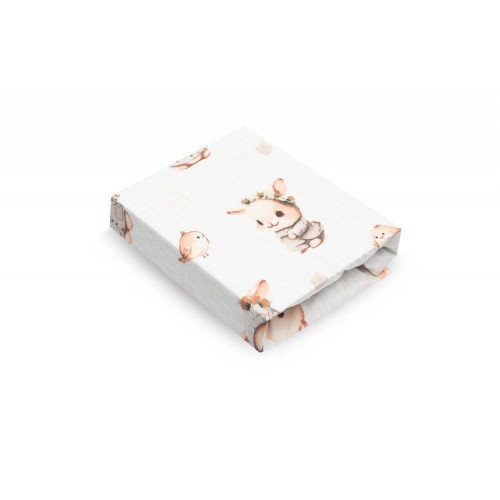 Prestieradlo do postieľky 60x120, Králičci, béžové